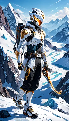 mountain guide,iron blooded orphans,alpine style,knight armor,infinite snow,alpine,king ortler,snow fields,mountain vesper,glory of the snow,alpine skiing,lone warrior,paladin,alpine crossing,wind warrior,argali,snowfield,snow mountain,knight,tundra,Anime,Anime,General