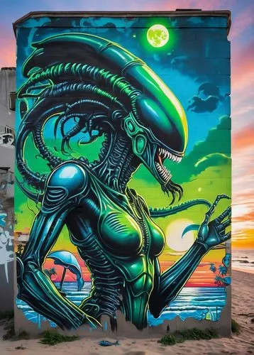 alien warrior,albuquerque,san diego,extraterrestrial,aliens,tijuana,alien,alien invasion,mural,graffiti art,extraterrestrial life,mantis,kokopelli,alien planet,area 51,tel aviv,el salvador dali,santa monica,alien world,ufo,Conceptual Art,Graffiti Art,Graffiti Art 07