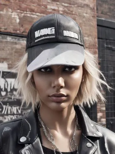 open hair,a female in a leather jacket and hat,hat womens,kaulitz,the hat-female,leather hat,kottak,visor,Digital Art,Classicism