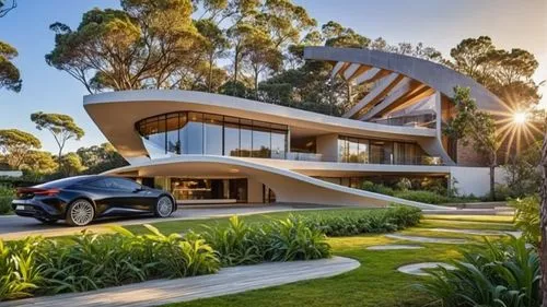 dunes house,modern architecture,modern house,futuristic architecture,luxury home,smart house,landscape design sydney,luxury property,beautiful home,crib,smart home,cube house,folding roof,landscape designers sydney,eco-construction,modern style,large home,contemporary,cubic house,residential house,Photography,General,Realistic