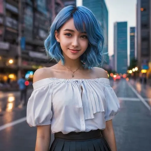 blue hair,manami,mirena,blue checkered,xiaolu,sumiala,Photography,Documentary Photography,Documentary Photography 16