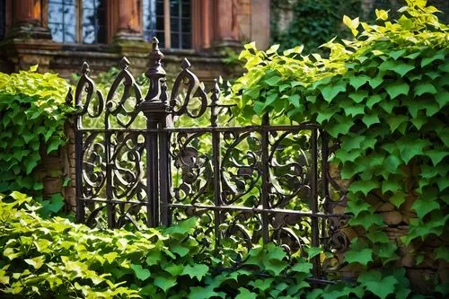 wrought iron,garden fence,ironwork,iron gate,fence gate,ornamental dividers,garden door,metal gate,railings,wood gate,front gate,ivy frame,the fence,wrought,iron door,trellis,old window,garden decoration,metal railing,espalier,Illustration,Retro,Retro 07