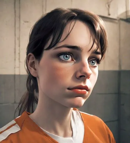 clementine,lara,nora,worried girl,the girl's face,piper,maya,cinnamon girl,croft,realistic,lilian gish - female,lori,character animation,orange,girl portrait,prisoner,half life,katniss,lis,laurie 1,Photography,Natural