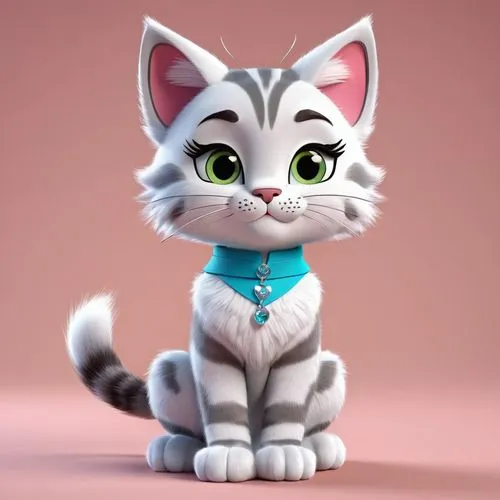 cute cartoon character,cartoon cat,cute cat,doll cat,silverstream,korin,Unique,3D,3D Character