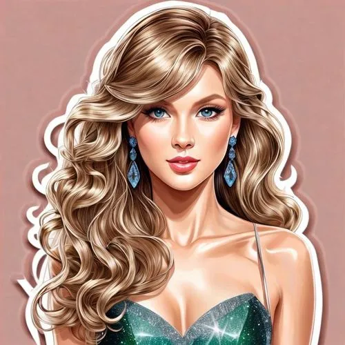 fashion vector,edit icon,barbie doll,vector illustration,pop art style,vector image,vector art,download icon,vector graphic,tayberry,girl-in-pop-art,my clipart,portrait background,rhinestones,pinterest icon,fashion illustration,airbrushed,golden haired,christmas glitter icons,photo painting