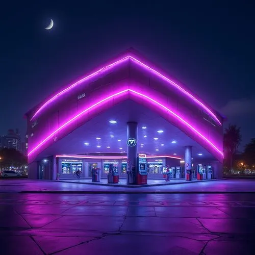 electric gas station,retro diner,drive in restaurant,e-gas station,gas station,neon cocktails,tempe,spaceland,car dealership,dealership,kcrw,noncorporate,popmart,ufo,car showroom,aesthetic,ufo interior,ocb,visalia,tuscon,Photography,General,Realistic