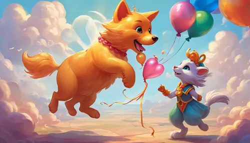 animal balloons,happy birthday balloons,colorful balloons,balloons,star balloons,balloon trip,birthday balloons,balloon,birthday balloon,baloons,corner balloons,balloons flying,color dogs,little girl with balloons,birthday banner background,ballooning,flying dogs,balloons mylar,unicorn and rainbow,corgis,Illustration,Realistic Fantasy,Realistic Fantasy 01