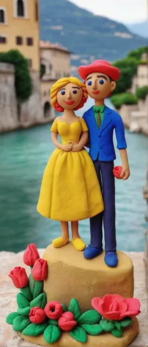 Couple In Italy,marzipan figures,popeye village,il giglio,clay animation,lefkada,portofino,wooden figures,plasticine,wooden toys,apulia,sicilian cuisine,sugar paste,positano,clay figures,lipari,gondol