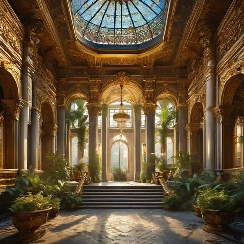 glyptotek,conservatory,marble palace,atriums,vittoriano,caesar palace,europe palace,winter garden,caesars palace,botanique,chhatris,theed,dolmabahce,caesar's palace,louvre,arcadia,palladianism,colonnades,palace,pillars,Conceptual Art,Fantasy,Fantasy 05