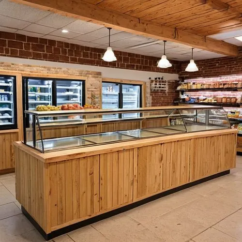 meat counter,kitchen shop,deli,seafood counter,bakery products,ovitt store,grocery store,salad bar,tile kitchen,choice locally,butcher shop,grocer,store,bond stores,bakery,product display,general store,northeastern cuisine,minimarket,cowshed,Photography,General,Realistic