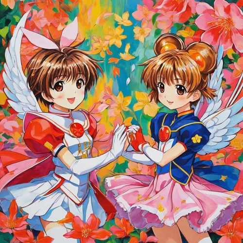 clamp,fairies,christmas angels,angels,angel and devil,little angels,angel lanterns,fairies aloft,fairy world,twin flowers,leaf background,love angel,apple pair,heart background,flower fairy,rainbow butterflies,winged heart,flower background,flying heart,autumn background,Conceptual Art,Oil color,Oil Color 25