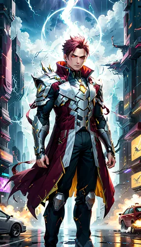 dodge warlock,transistor,star-lord peter jason quill,game illustration,magistrate,male character,sci fiction illustration,god of thunder,magus,gear shaper,cg artwork,red hood,sparrow,paladin,sylva striker,shaper,arcanum,high priest,wind warrior,merlin,Anime,Anime,General