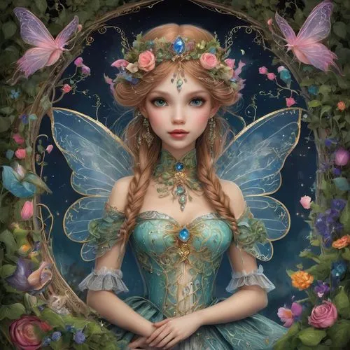 faerie,faery,flower fairy,fairie,rosa 'the fairy,fairy,little girl fairy,fairy queen,garden fairy,rosa ' the fairy,aurora butterfly,fairy tale character,fantasy portrait,fairy world,fae,fairy peacock,julia butterfly,vintage fairies,fairies,butterfly background,Illustration,Realistic Fantasy,Realistic Fantasy 02