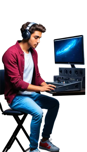 dj,computer graphic,computer graphics,djn,digital creation,man with a computer,headset profile,music production,anirudh,music producer,3d background,wireless headset,digital art,sennheiser,in photoshop,estudios,arijit,computed,music background,gamer zone,Conceptual Art,Fantasy,Fantasy 21