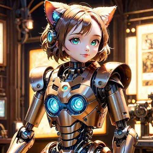 chat bot,symetra,minibot,tracer,kotobukiya,cyborg,ai,cybernetics,steampunk,mecha,robotic,female doll,anime 3d,robot,doll cat,vector girl,model kit,cg artwork,mech,3d figure,Anime,Anime,Cartoon