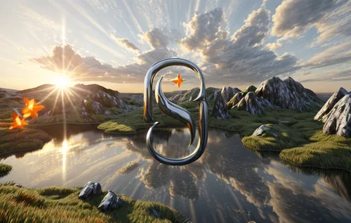 carabiner,mirror in the meadow,mirror in a drop,fire ring,trumpet of the swan,keyhole,parabolic mirror,3d fantasy,key hole,golden ring,celtic harp,stargate,magic mirror,lensball,exterior mirror,gyroscope,harp,harp of falcon eastern,b3d,hobbiton