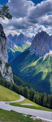 dolomites,dolomiti,the sesto dolomites,val gardena,south tyrol,landscape mountains alps,alpine route,east tyrol,alpine region,mountainous landscape,alpine drive,mountain landscape,bucegi mountains,the landscape of the mountains,the alps,mountain road,background view nature,steep mountain pass,alps,panoramic landscape,Illustration,Paper based,Paper Based 04