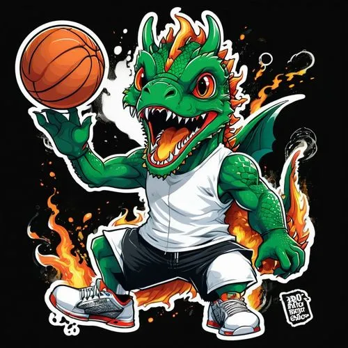 fireballer,pietrus,basketball player,zalgiris,rozier,godzilla,Unique,Design,Sticker