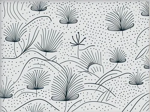 a pattern designed in black and white with blue flowers and small dots,umbrella pattern,seamless pattern repeat,pine cone pattern,background pattern,vector pattern,floral digital background,Illustrati