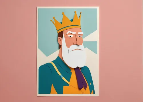 Bill King of Hill: In a small town, Bill's unexpected rise to power as the true monarch of the hill unfolds.,king david,frame illustration,vector illustration,frame border illustration,king lear,king 