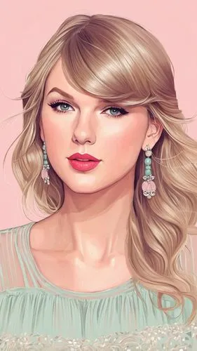 Taylor swift in cartoon with soft colors,taylor swift is drawn with a pencil and watercolor,swiftlet,fashion vector,swifty,swiftlets,vector art,treacherous,Illustration,Paper based,Paper Based 16