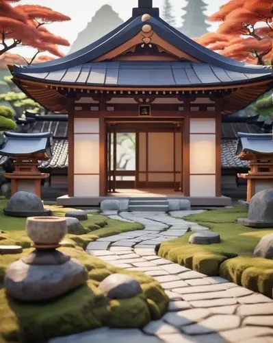 japanese shrine,dojo,ryokan,japanese garden ornament,heian,japanese garden,teahouse,japanese zen garden,myojin,japanese background,japanese sakura background,hanok,koyasan,teahouses,chanoyu,gudeok,kyoto,sakura background,shinto,ryokans,Unique,3D,Low Poly