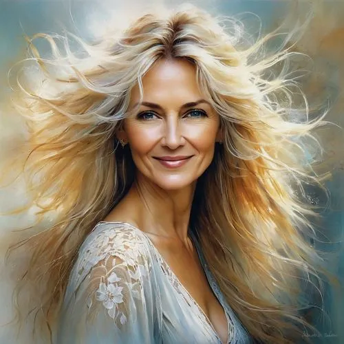 clayderman,blonde woman,chenoweth,galadriel,romantic portrait,woman portrait,Conceptual Art,Daily,Daily 32