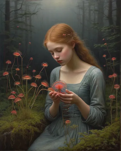 girl picking flowers,mystical portrait of a girl,girl in the garden,coral bells,girl in flowers,eglantine,cloves schwindl inge,faery,girl picking apples,mirror in the meadow,wild strawberries,girl with bread-and-butter,bibernell rose,faerie,rosa 'the fairy,girl with cereal bowl,girl praying,rose woodruff,red petals,young girl,Conceptual Art,Daily,Daily 30