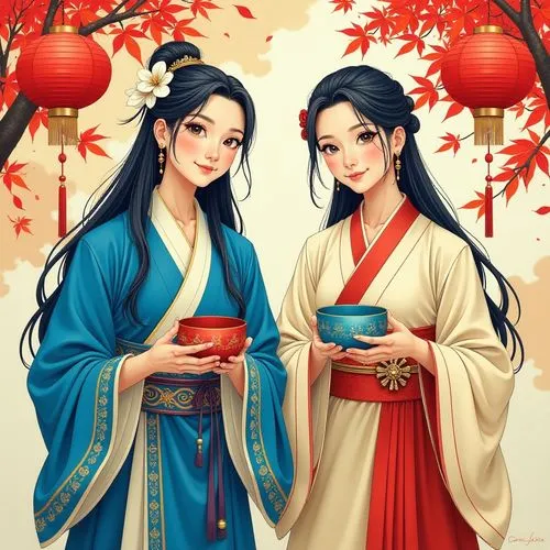 chuseok,geishas,hanfu,hanxiong,damxung,empresses