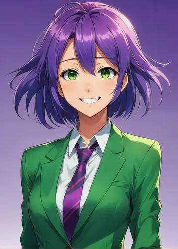 wiz,purple background,bulli,mc,a girl's smile,killer smile,ako,grin,eggplant,aojiru,a smile,frog background,melonpan,she,uruburu,medusa,kosmea,purple wallpaper,aomoriya,takoyaki,Illustration,Japanese style,Japanese Style 03