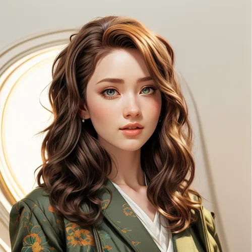 portrait background,katniss,digital painting,kimono,fantasy portrait,girl portrait,japanese woman,hanbok,fashion vector,world digital painting,portrait of a girl,han thom,japanese ginger,mukimono,janome chow,mari makinami,jiaozi,romantic portrait,rou jia mo,realdoll