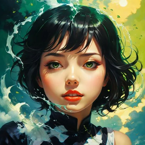 fantasy portrait,mystical portrait of a girl,kommuna,digital painting,girl portrait,chryste,shimei,kawakami,hoshihananomia,world digital painting,digital art,digital illustration,jurata,alita,digital artwork,emerald,krita,bioshock,natura,flora,Conceptual Art,Fantasy,Fantasy 19