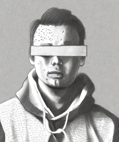 blindfold,blindfolded,blind folded,3d man,see no evil,blind,third eye,magnifier,without the mask,cyclops,farro,mask,virtual identity,masked man,medical mask,light mask,double exposure,grayscale,numbne