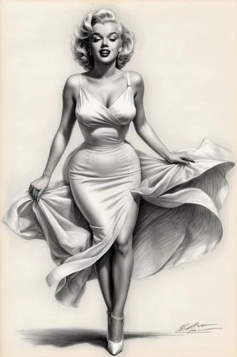 marylyn monroe - female,mamie van doren,marylin monroe,pinup girl,pin-up girl,retro pin up girl,marilyn,pin-up model,pin-up,pin up girl,valentine pin up,pin ups,vintage drawing,watercolor pin up,christmas pin up girl,pin up,retro pin up girls,merilyn monroe,figure drawing,pencil drawings,Illustration,Black and White,Black and White 30