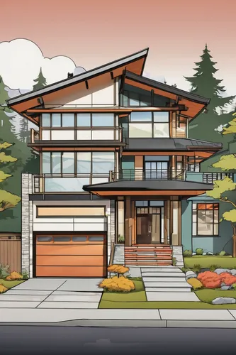 Contemporary house in seattle with japanese influence for Modern house design inside,mid century house,houses clipart,modern house,house drawing,smart house,mid century modern,house in mountains,house