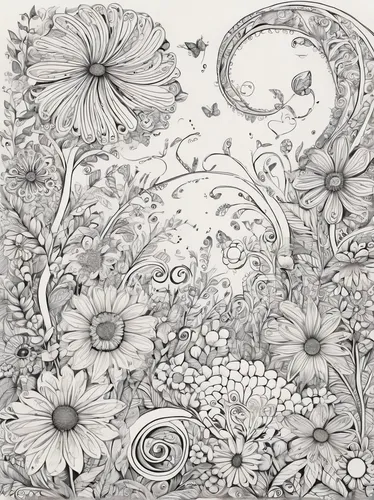 floral doodles,mandala flower drawing,flower line art,flower drawing,coloring page,floral composition,mandala flower illustration,floral border paper,floral pattern paper,coloring pages,botanical line art,flower illustrative,flower and bird illustration,flowers pattern,floral pattern,flowers mandalas,flower mandalas,floral wreath,floral ornament,hand-drawn illustration,Illustration,Black and White,Black and White 05