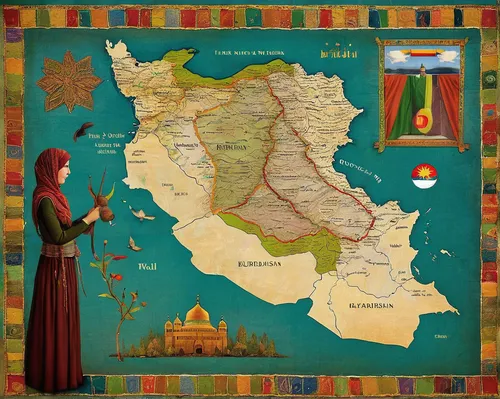 iranian nowruz,zoroastrian novruz,iranian,iran,kurdistan,assyrian,travel map,persian poet,iranian cuisine,qom province,armenia,tehran,azerbaijan,nowruz,turpan,atlas mountains,caucasus,miss circassian,tabriz,genesis land in jerusalem,Illustration,Realistic Fantasy,Realistic Fantasy 35