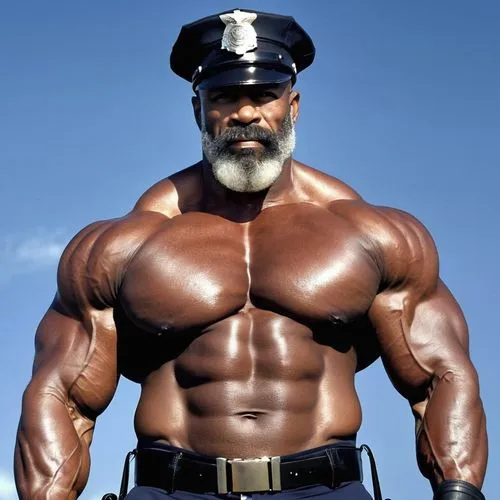 police,muscleman,bodybuilder,huge muscle,officer,Photography,General,Realistic