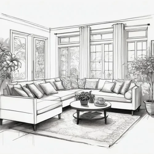 sofa set,living room,sitting room,sketchup,sofas,livingroom,Illustration,Black and White,Black and White 08