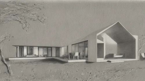 mid century house,house drawing,mid century modern,archidaily,dunes house,inverted cottage,holiday home,3d rendering,mid century,timber house,matruschka,clay house,house shape,graphite,residential house,kirrarchitecture,summer house,frame house,modern house,cubic house,Design Sketch,Design Sketch,Pencil