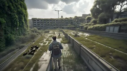 scampia,trackmania,skyrail,weyland,overpass,crysis,arcology,monorail,skywalks,autopia,overpassed,superhighways,cryengine,skyways,virtual landscape,elevated railway,infrastucture,blomkamp,underpasses,post-apocalyptic landscape