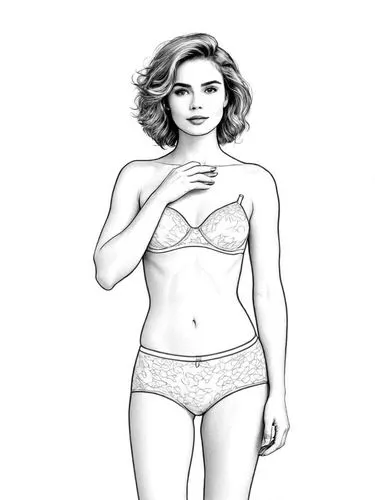 comic halftone woman,rotoscoped,cattrall,female body,bandeau,ardant,retro woman,rampling,marylou,digital drawing,feldshuh,pin-up girl,rotoscoping,summer line art,hilarie,drawing mannequin,vintage draw