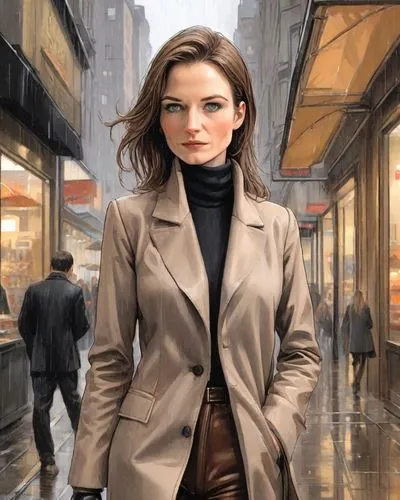 world digital painting,woman in menswear,woman walking,woman shopping,pedestrian,sci fiction illustration,city ​​portrait,overcoat,fashion vector,women fashion,woman at cafe,businesswoman,a pedestrian,oil painting on canvas,bussiness woman,oil painting,woman thinking,fashion illustration,long coat,white-collar worker,Digital Art,Comic