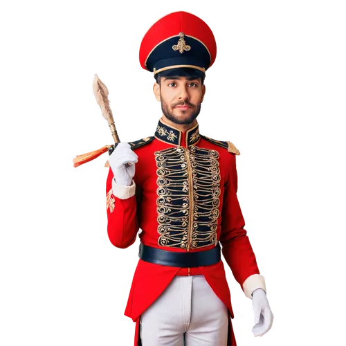 decorative nutcracker,napoleon bonaparte,nutcracker,bandsman,grenadier,bellboy,model train figure,a uniform,military officer,colonel,military uniform,bandleader,carabinieri,a wax dummy,red army rifleman,uniforms,roman soldier,wax figures museum,french foreign legion,bugler,Illustration,Realistic Fantasy,Realistic Fantasy 06