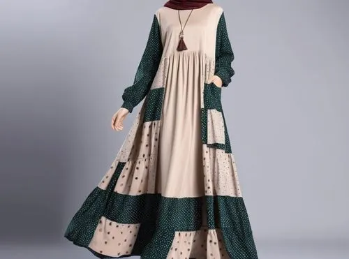 Wool 3d drawing fashion for Muslim hijab with winter design.with wool design velvet design for Muslim hijab 
Drawing of a women's suede dress loose dress loose bottom with fur with dark green with loo