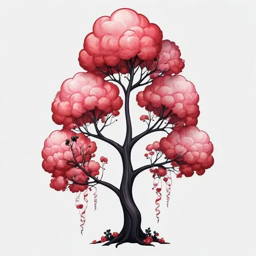 sakura tree,cherry blossom tree,cherry tree,strawberry tree,sakura branch,tree die,Illustration,Abstract Fantasy,Abstract Fantasy 11