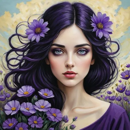 violet flowers,violetta,la violetta,the lavender flower,violeta,violette,Art,Artistic Painting,Artistic Painting 49