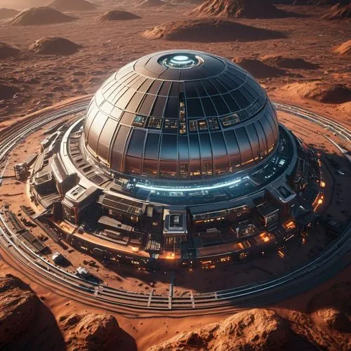 barsoom,sulaco,delamar,spaceport,solar cell base,futuristic landscape,Photography,General,Sci-Fi