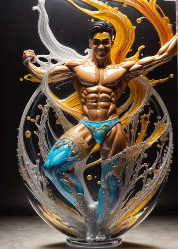 3d figure,ryu,3d art,sagat,firedancer,capoeirista,tandava,glass painting,varekai,soulforce,kamehameha,kinetic art,splash photography,fujin,tanaji,raziel,png sculpture,bodypainting,dynamism,trenbolone