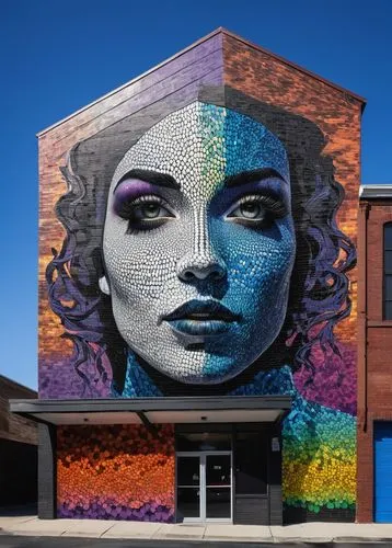 colorful facade,bendigo,rone,leota,adelaide,petaluma,reno,tacoma,hobart,tulsa,denver,joplin,timaru,boise,birmingham,muralist,minneapolis,urban street art,moines,passyunk,Illustration,Realistic Fantasy,Realistic Fantasy 36